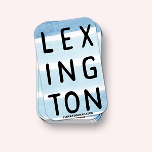 LEXINGTON Vinyl Sticker (Waterproof, UV Resistant, Lexington, KY, Sticker laptop, Sticker for car, travel sticker, stickers cute, grad gift