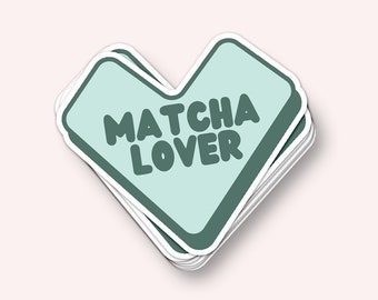 Vinylsticker matcha-liefhebber (waterdicht, uv-bestendig, laptopstickers, leuke stickers, matcha-drinkercadeaus, stickers waterfles)