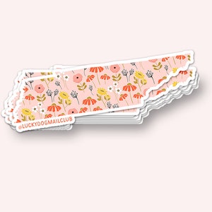 Tennessee Wildflower Sticker (waterdicht, UV-bestendig, Tennessee Sticker, Tennessee Gifts, Sticker laptop, Sticker voor auto, reissticker)