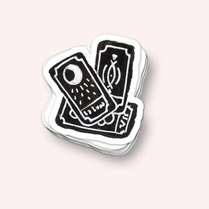 Adesivo in vinile per tarocchi inchiostrato (impermeabile, resistente ai raggi UV, mazzo di tarocchi, laptop adesivo, adesivo per auto, diffusione dei tarocchi, amore per i tarocchi, regalo per i tarocchi)