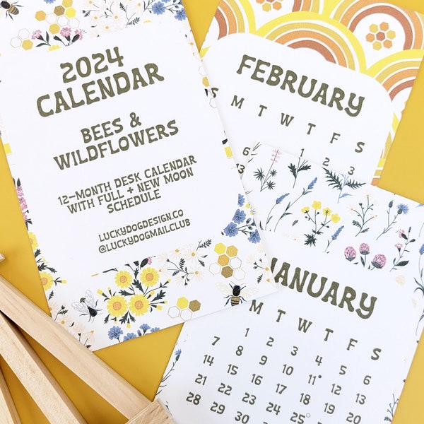 Easel Calendar Refill 2024 Etsy
