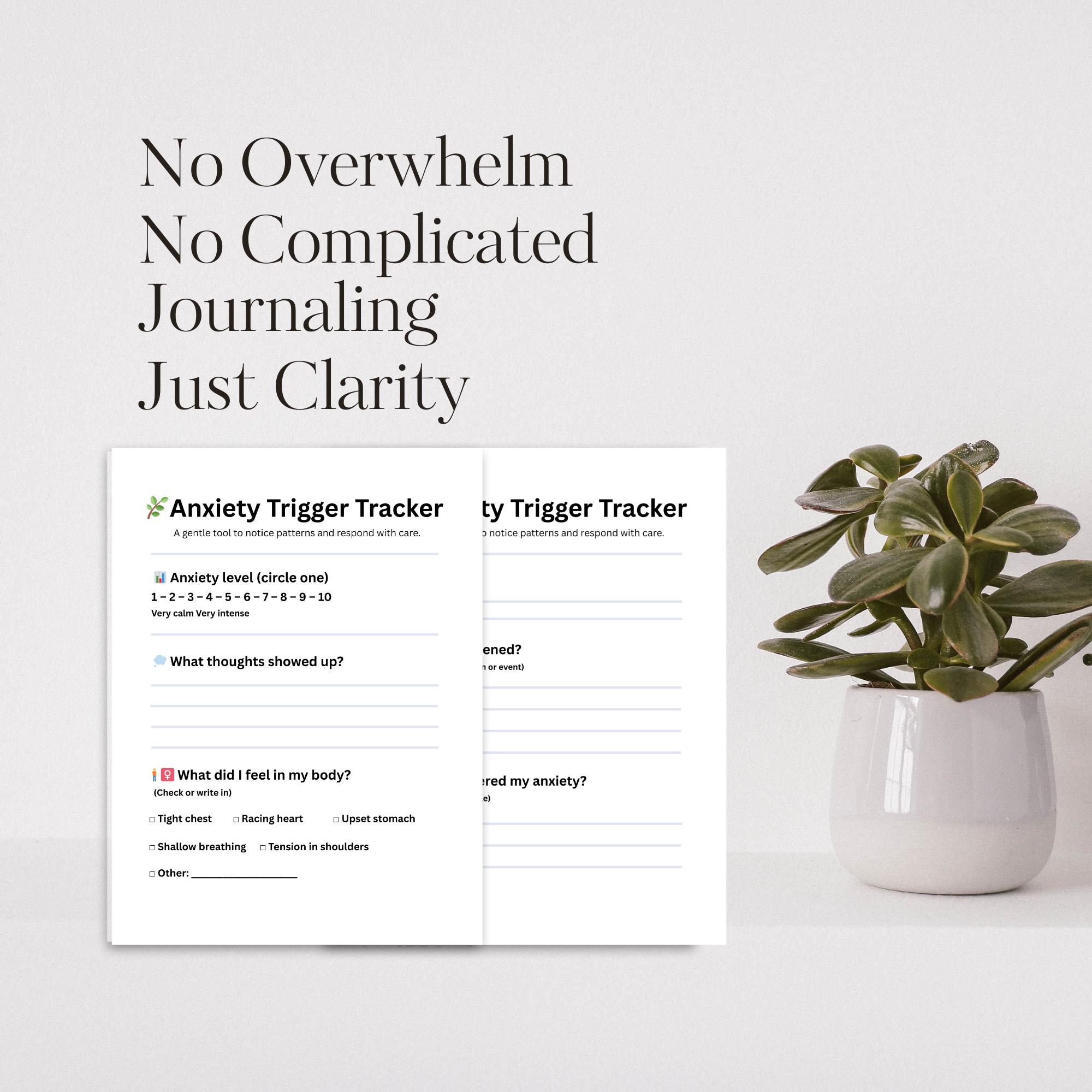 Anxiety Trigger Map.pdf Anxiety Trigger Tracker Printable | Anxiety Worksheet PDF | Mental ...