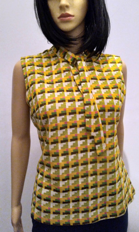 60s Polyester Top Sleeveless