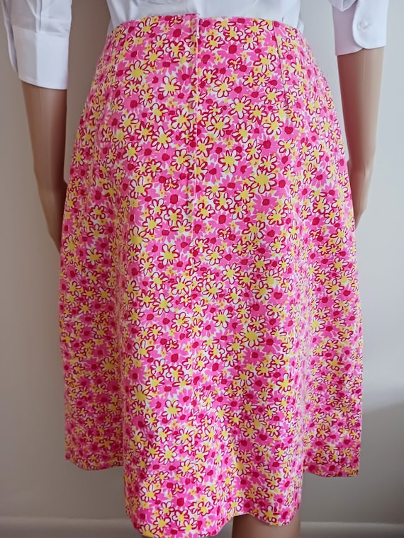Early Lilly Pulitzer 1960/1970s Pink Floral Skirt