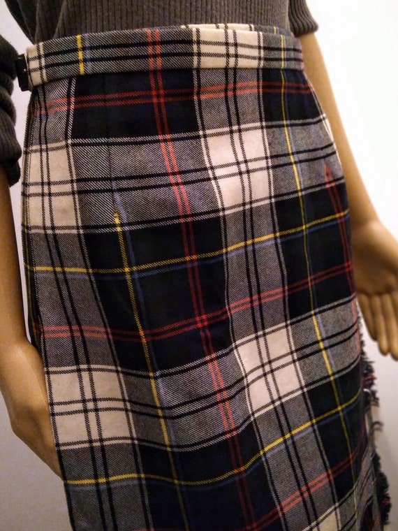Vintage Long Tartan Kilt Skirt