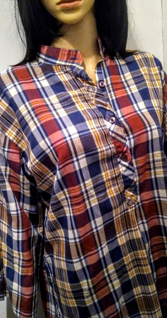 1960s vintage madras plaid - Gem