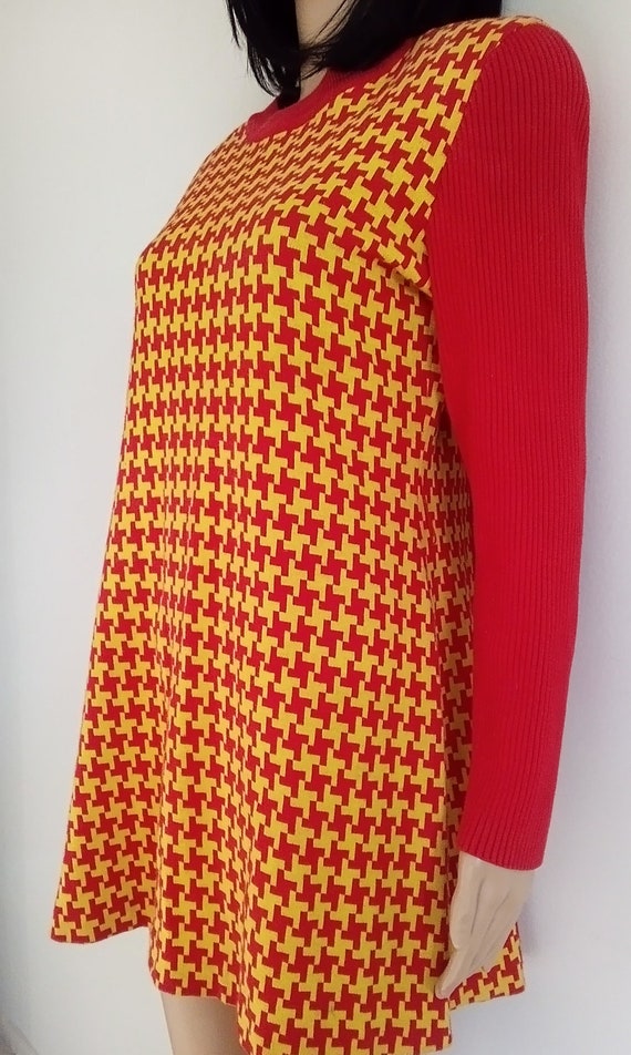 Vintage Bill Blass Knit 60s Mod Dress - image 4