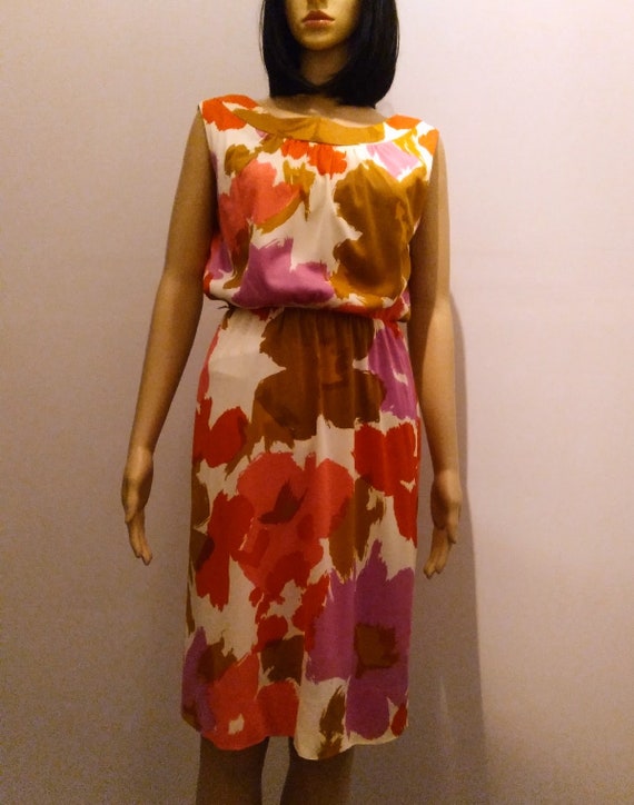 60s Rayon Wiggle Dress - Disco - image 8