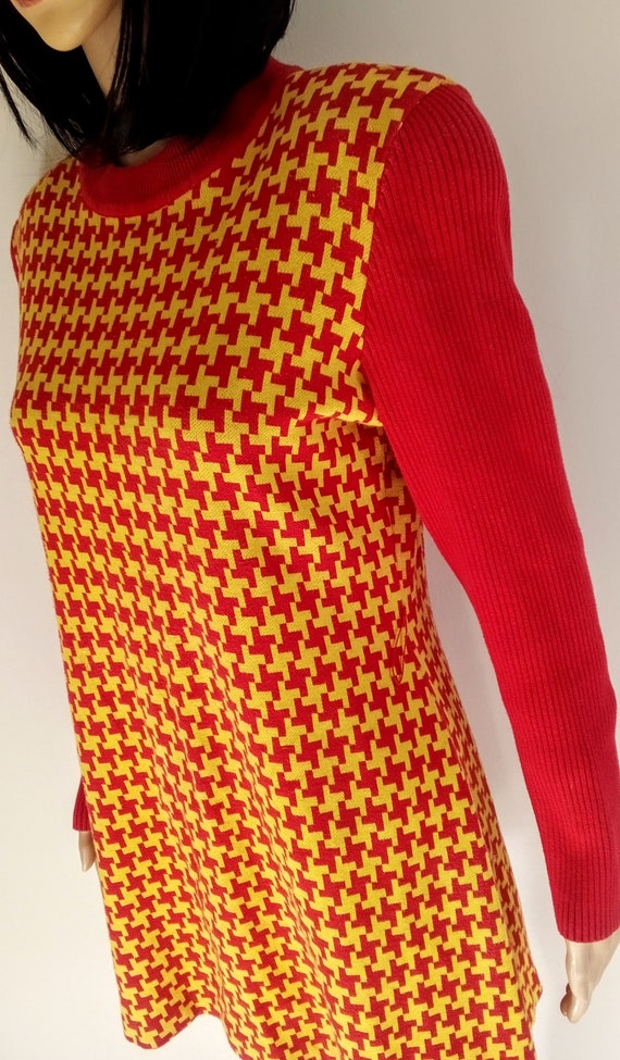 Vintage Bill Blass Knit 60s Mod Dress - image 5