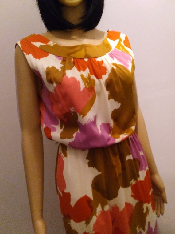 60s Rayon Wiggle Dress - Disco - image 1