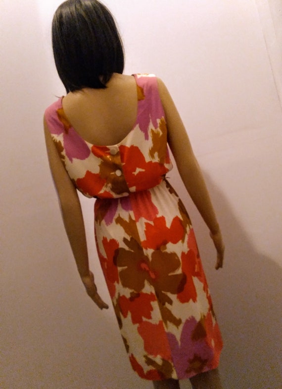 60s Rayon Wiggle Dress - Disco - image 5