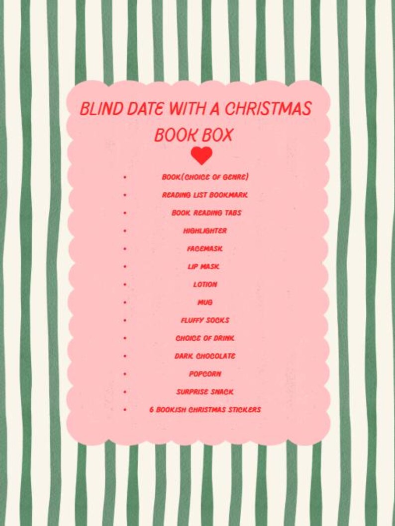 Popcorn Thinking Box Blind Date Book Box: Christmas Gift for Reader - Etsy