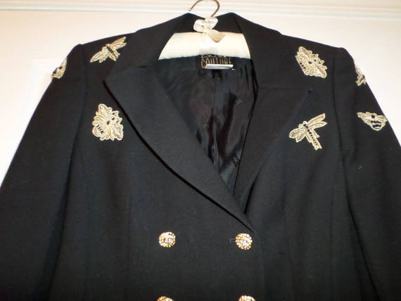 Escada Couture Jacket Virgin Wool Couture Jeweled