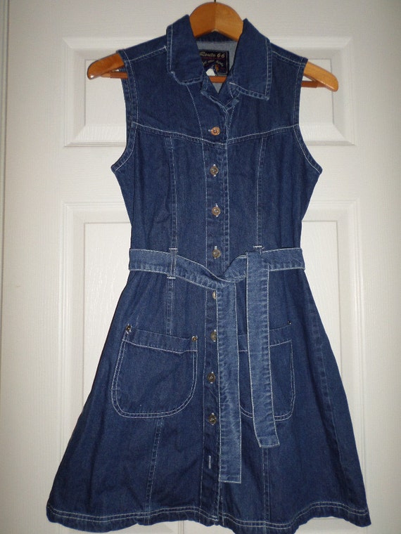 belted jean dress