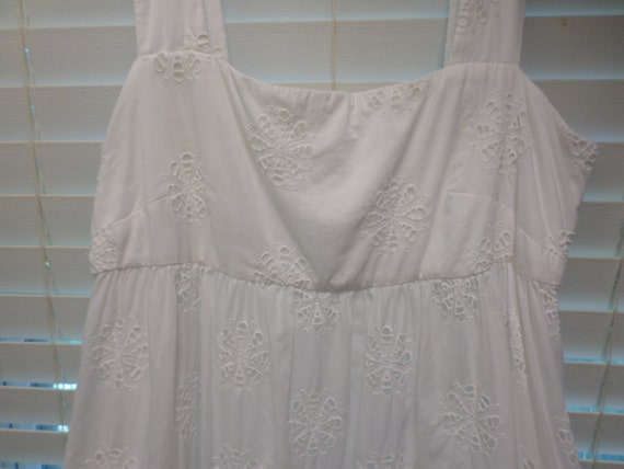 white eyelet halter dress