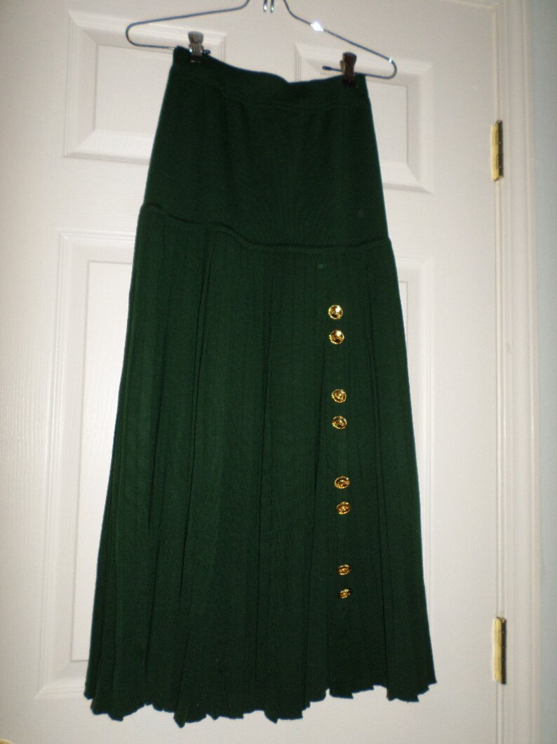 hunter green maxi skirt