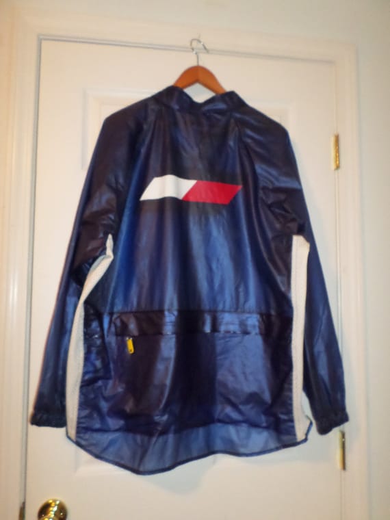 tommy hilfiger blue rain jacket