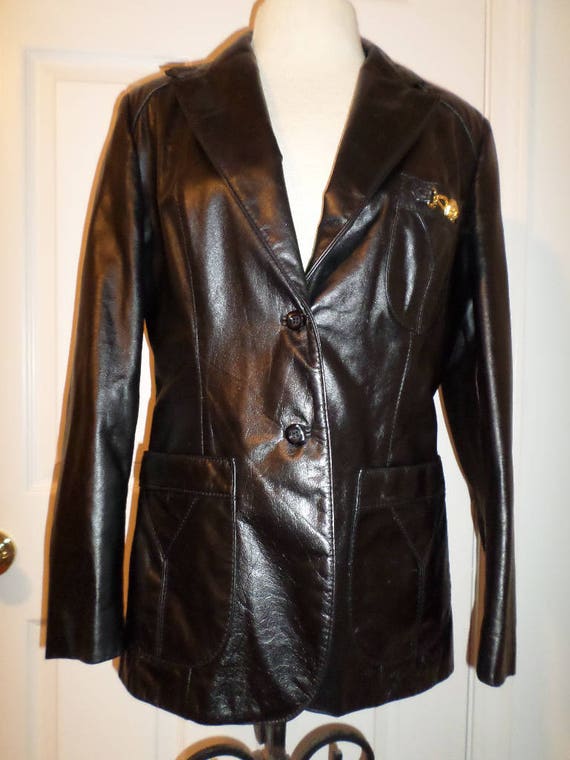 dressy black leather jacket