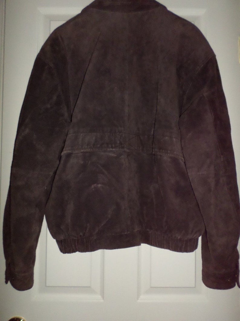 Vintage Chevrolet G 111 Suede Leather Er Jacket Large Brown Nwot Emblem