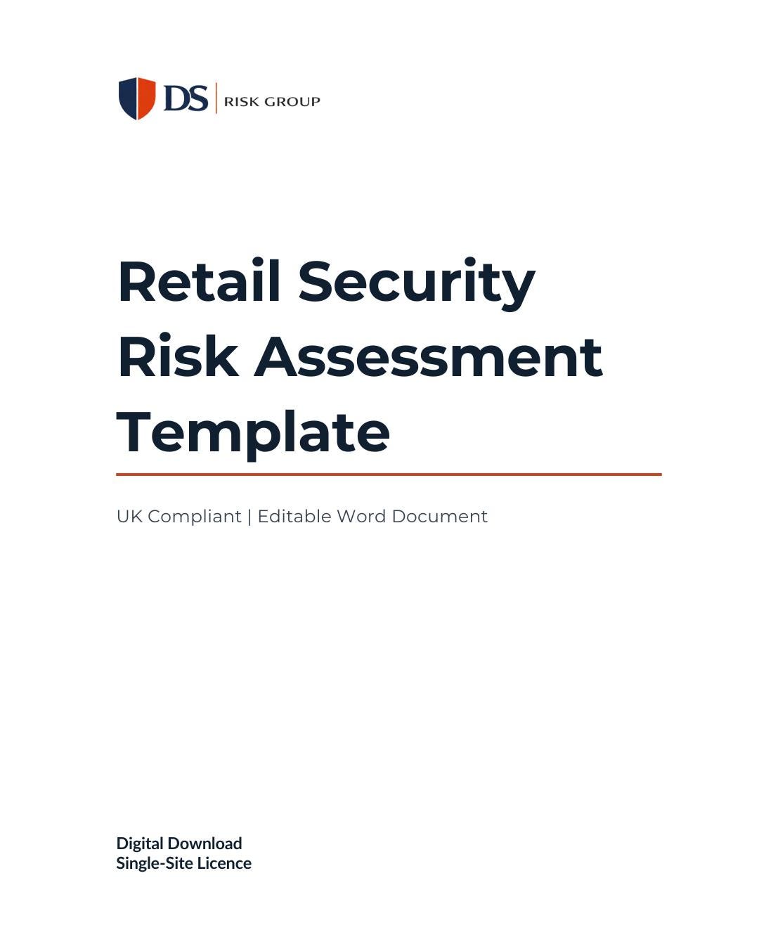 Retail Security Risk Assessment Template | UK Compliant | Editable Word ...