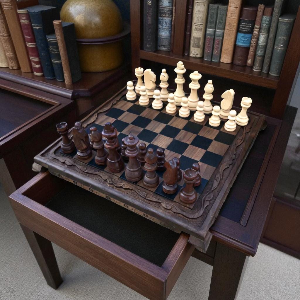 Pièces D'échecs Vintage Grand Romain En Métal - Artisanal, Cadeau Noël, Neuf