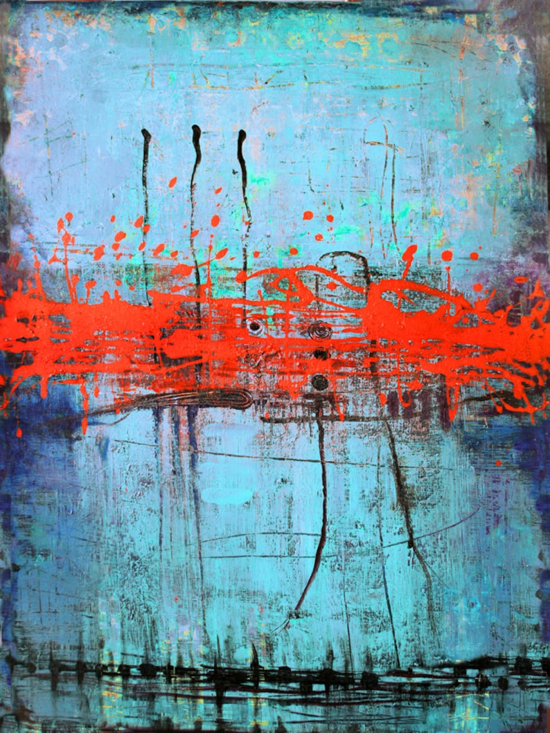 Buy Art Online From Artist Abstract Painting on Canvas Acrylic Etsy