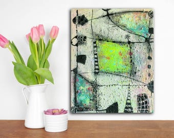 Art Painting Canvas painting ORIGINAL  ABSTRACT  PAINTING on canvas, Painting for Nursery Living Office Room 20''x16'' Acrylic on Canv