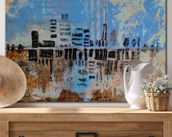 Art Painting Canvas painting ORIGINAL  ABSTRACT  PAINTING on canvas   36''x24''  Acrylic on Canvas Contemporary Modern painting