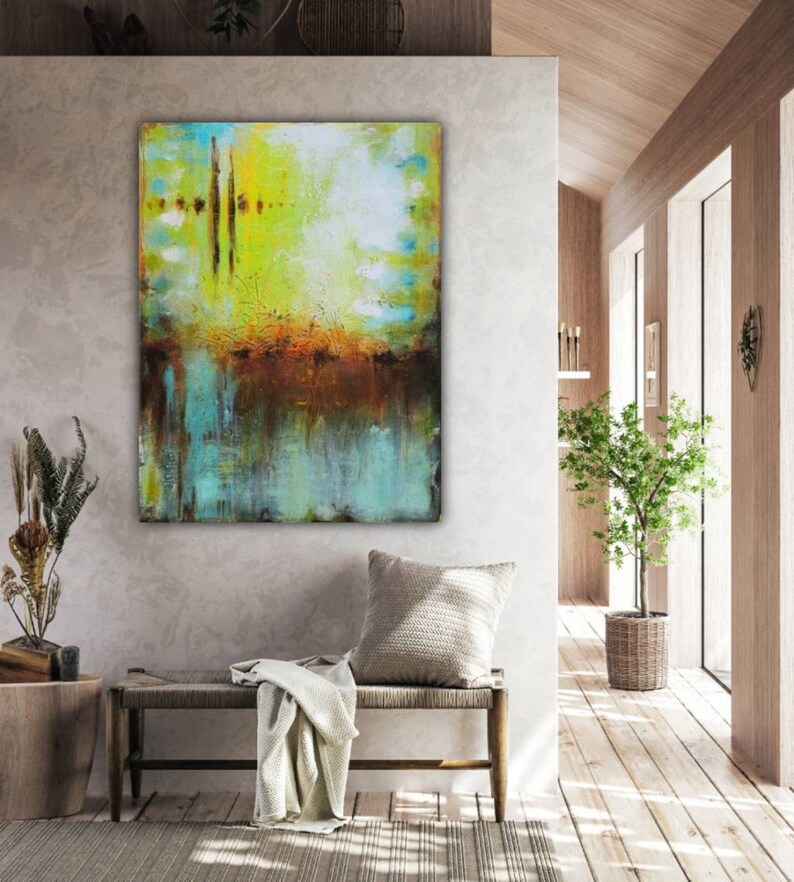 Extra Large Scale Canvas Original Abstract Painting Unreveled Etsy