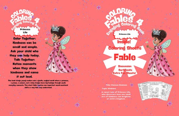 Princess Lila Chooses Kindness by Coloring Fables 4
