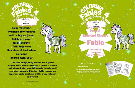 Starbeam the Unicorn Learns to Share by Coloring Fables 4