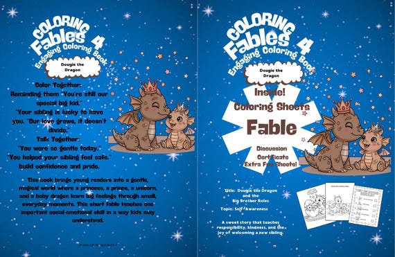 Dougie the Dragon and the Big Brother Roles by Coloring Fables 4