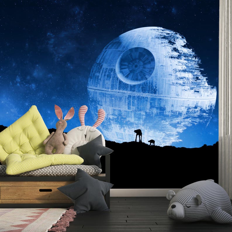 Star Wars Galaxy Space Wallpaper, Sci-fi Star Wars Room Decor, Death ...