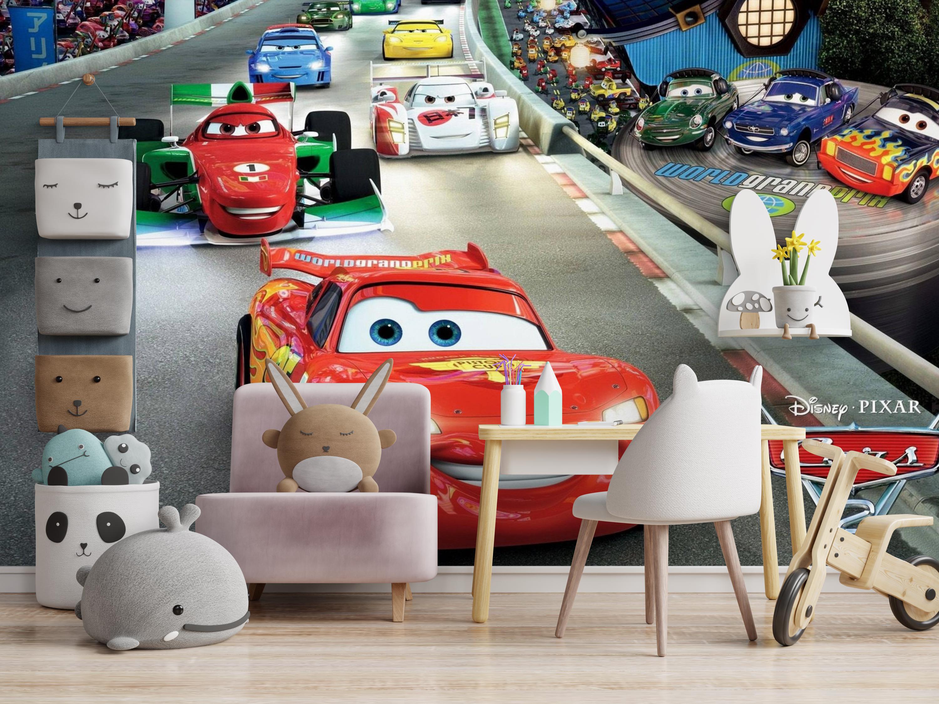 Cars Lightning Mcqueen Wallpaper / Removable Wall Decorvdisney Cars ...