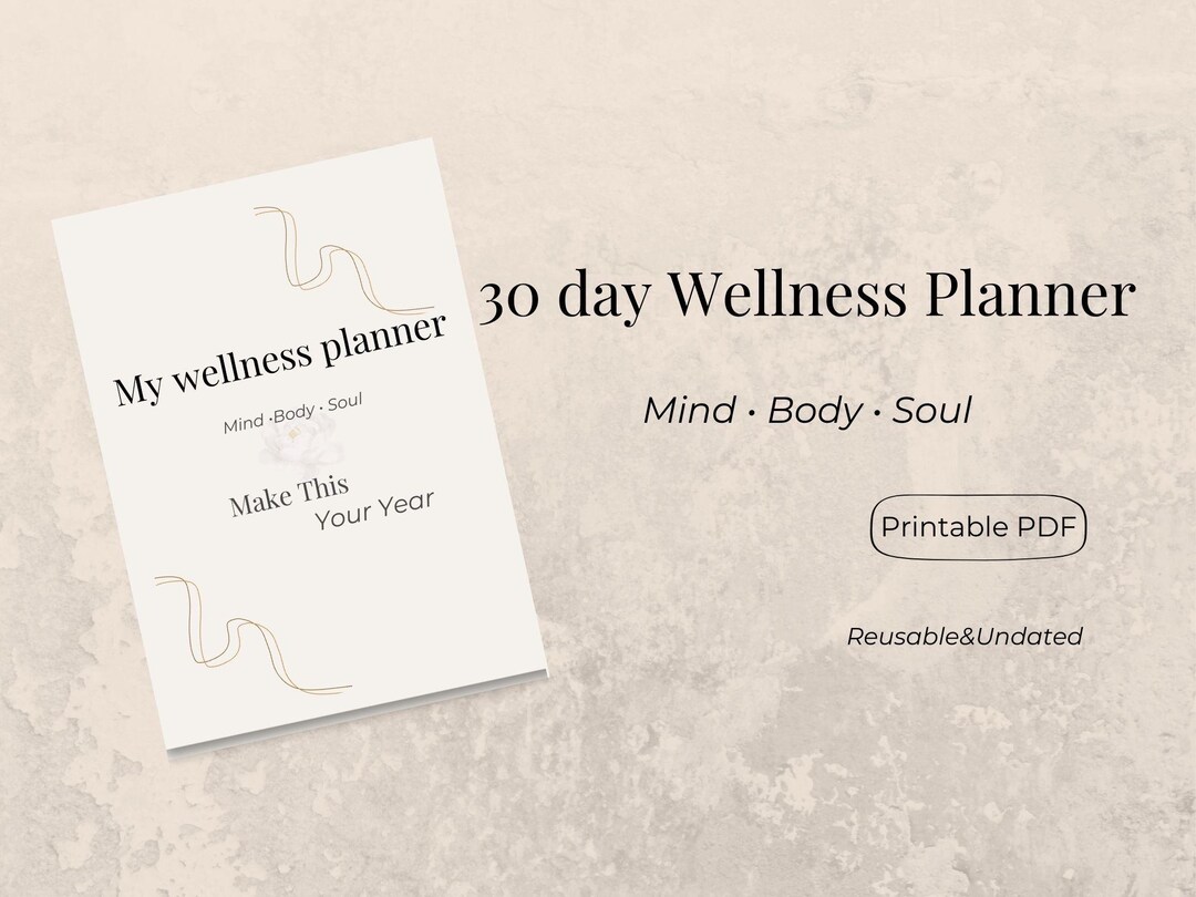 Wellness Planner Printable | Self Care Planner | Glow up Planner ...