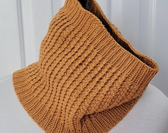 Increasing Decreasing Cowl Knitting Pattern – Blanket Rib Stitch (Digital Download)