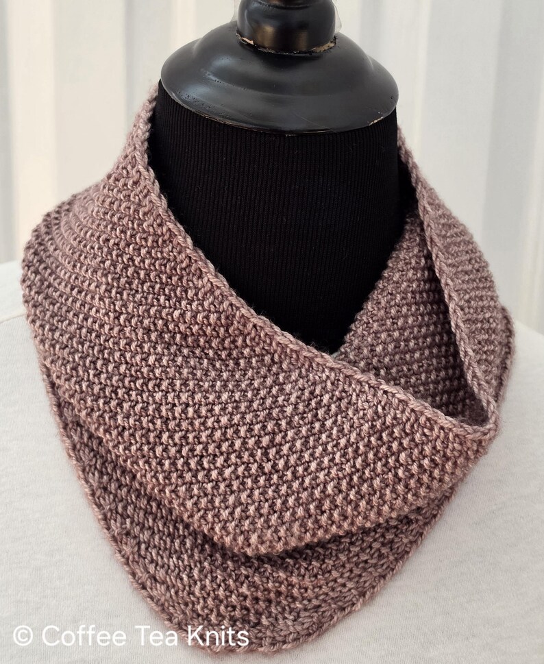 Everyday Occasion Cowl Knitting Pattern – Beginner Seed Stitch Cowl (PDF Download) image 1