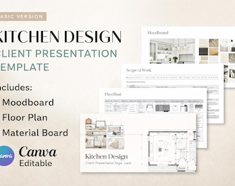 Kitchen Interior Design Client Presentation Template for Clients | Canva