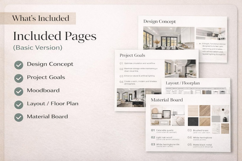 Plantilla de presentación para clientes de diseño de interiores de cocina (Canva) imagen 4