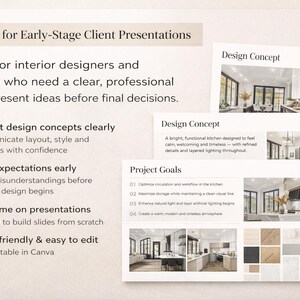 Plantilla de presentación para clientes de diseño de interiores de cocina (Canva) imagen 2