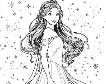 Princess Coloring Pages | Fairytale Illustrations for Kids (PDF Download)