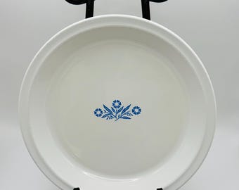 Vintage Blue Corn Flower 9" Corning Ware Pie Plate Dish P-309