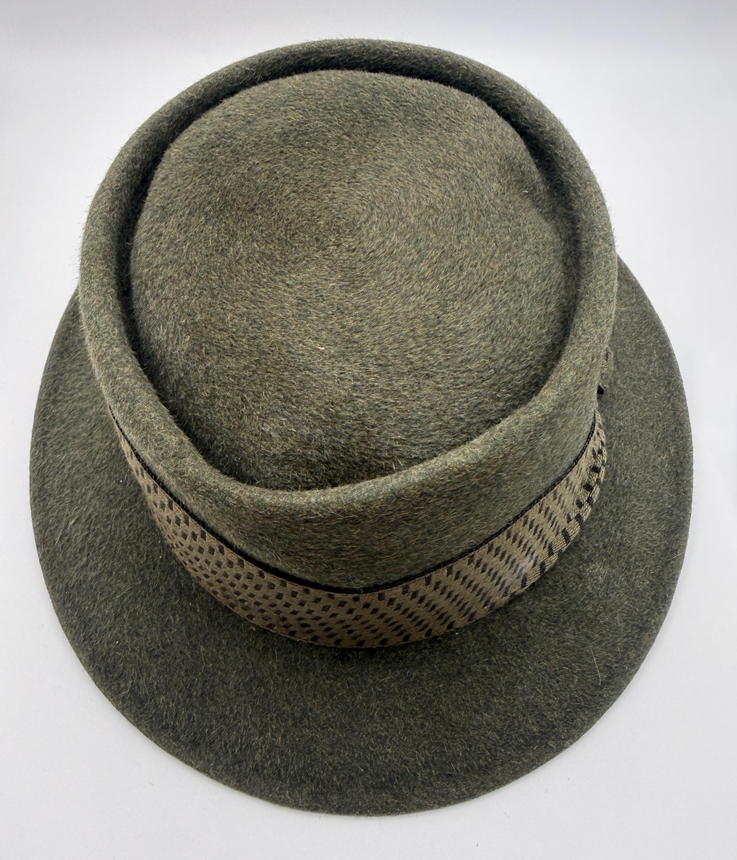 Olive Green Felt Hat - Etsy display picture 2