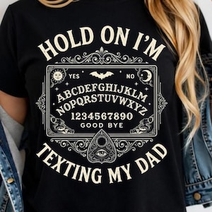 Hold On I'm Texting My Dad T-Shirt PNG, Funny Dad Shirt Gift Idea, Relatable Family Humor Graphic Tee ( download PNG)