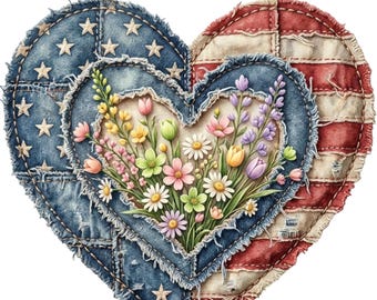 Coquette American Flag PNG, Patriotic Bow Ditsy Floral, Checkered USA Design, Retro Brushstroke, 4th of July Sublimation DTF Digital File