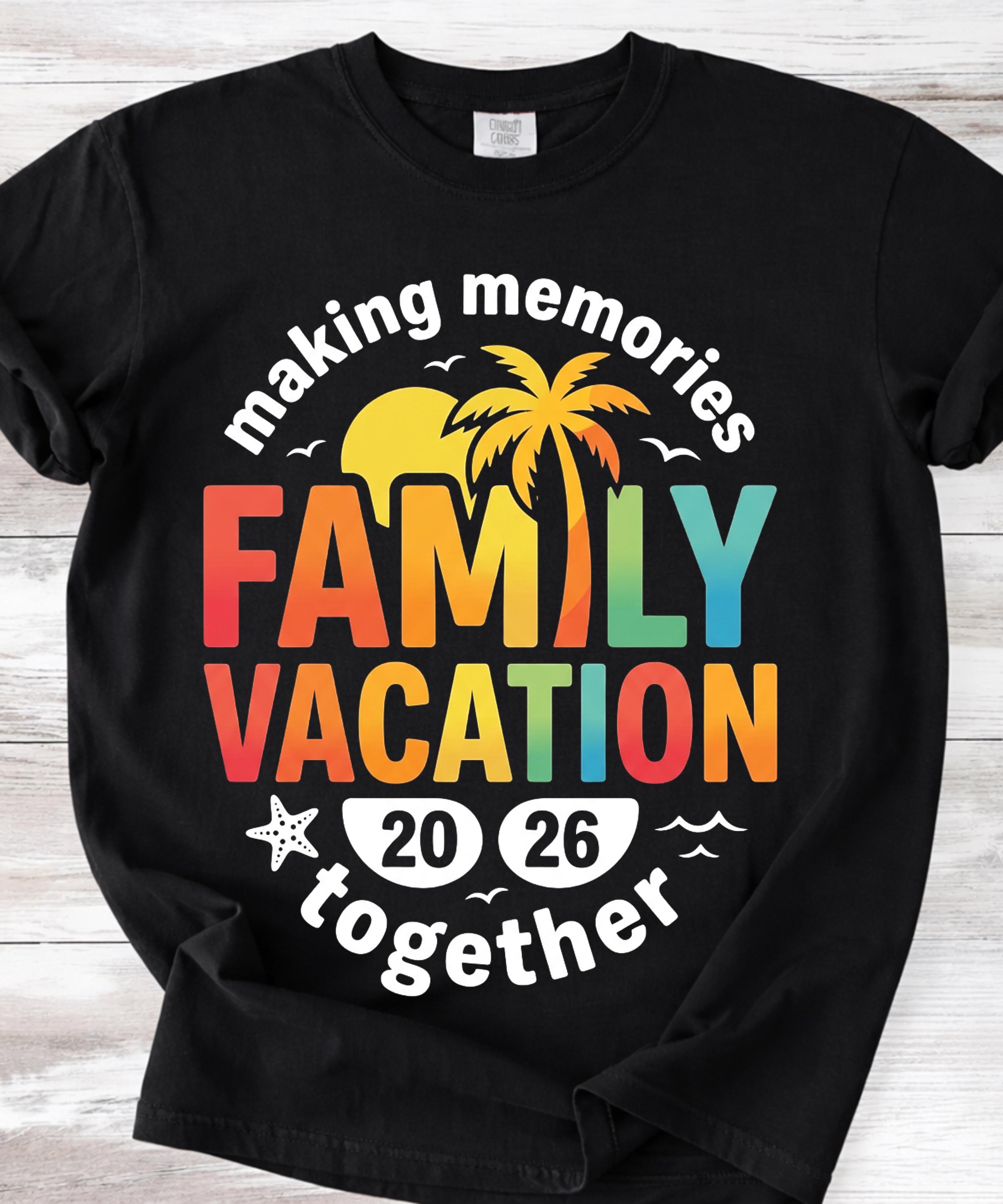 Custom Family Vacation 2026 PNG Matching Memories Shirt Custom Family ...