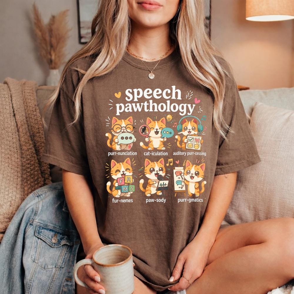 Funny Cat Speech Therapy PNG, Cute SLP Cat Design, Speech Language ...