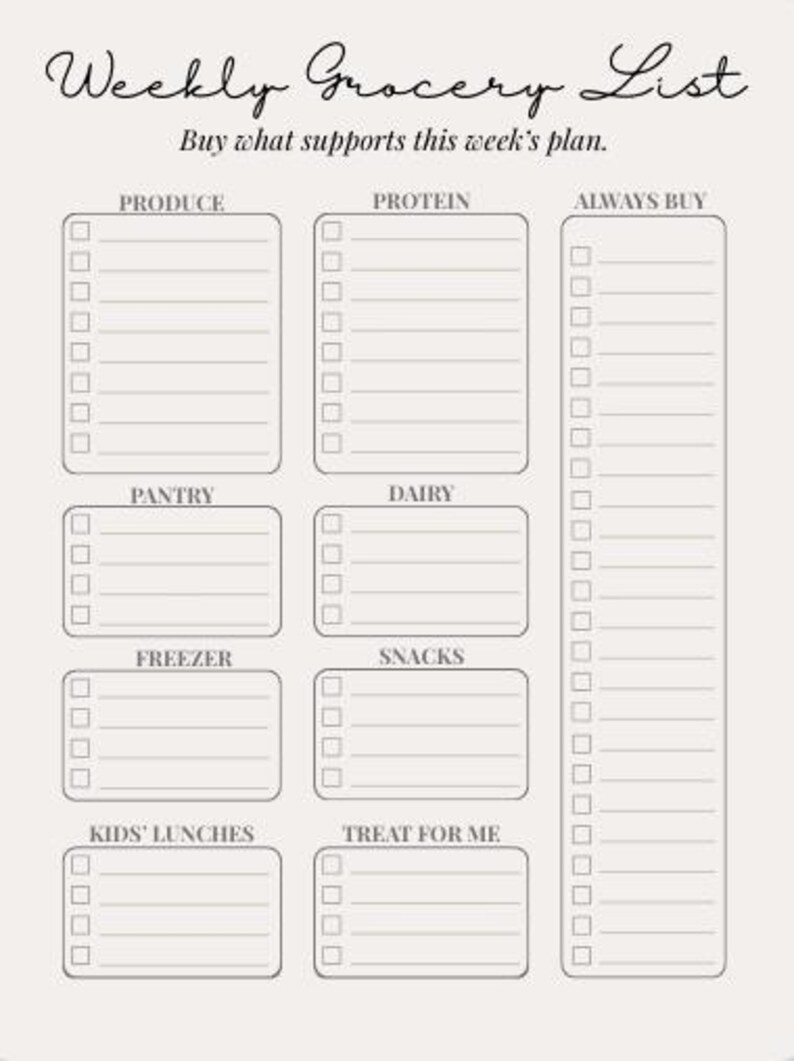 Busy Mom Meal Planner | Printable Weekly Meal Planning & Grocery Lists ...