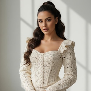 Renaissance Crochet Apron Pattern, Infinity Braid Design (PDF Pattern)