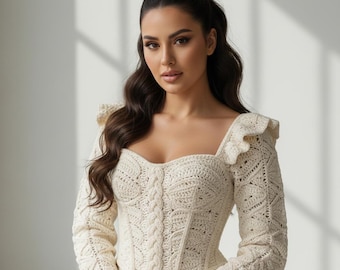 Renaissance Crochet Apron Pattern, Infinity Braid Design (PDF Pattern)